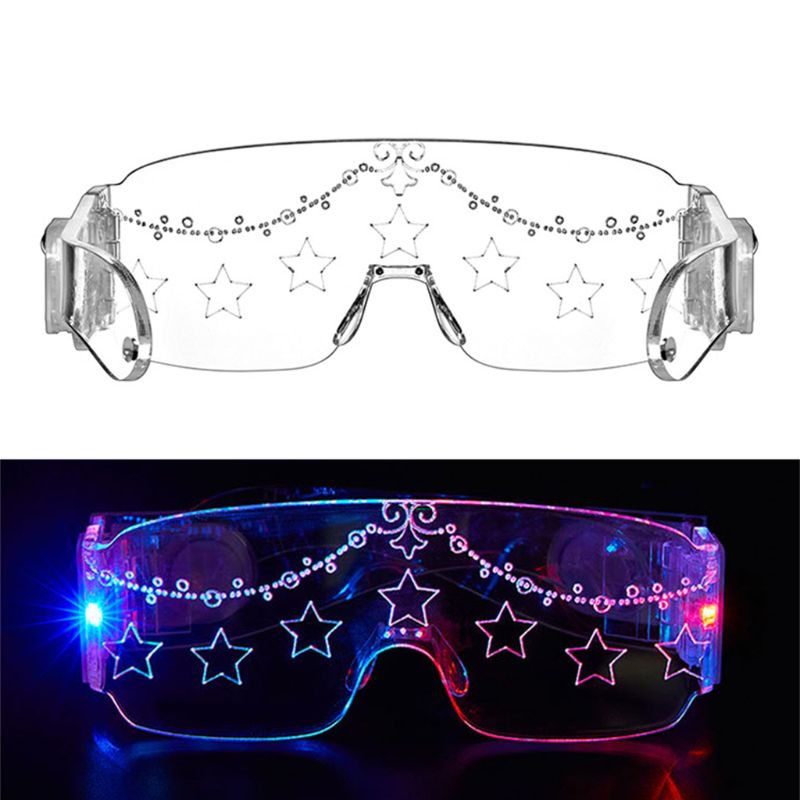LED Glasses Light Up Shades Flashing Rave Wedding Party Eyewear Luminous Glowing Night Shows Decors Activities Christmas