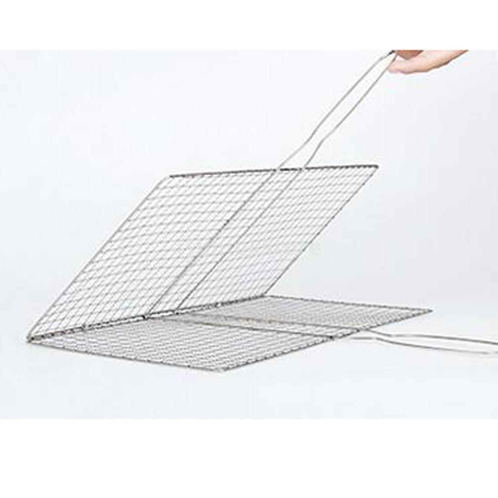Portable Stainless Steel BBQ Barbecue Grilling Basket for Fish ,Vegetables