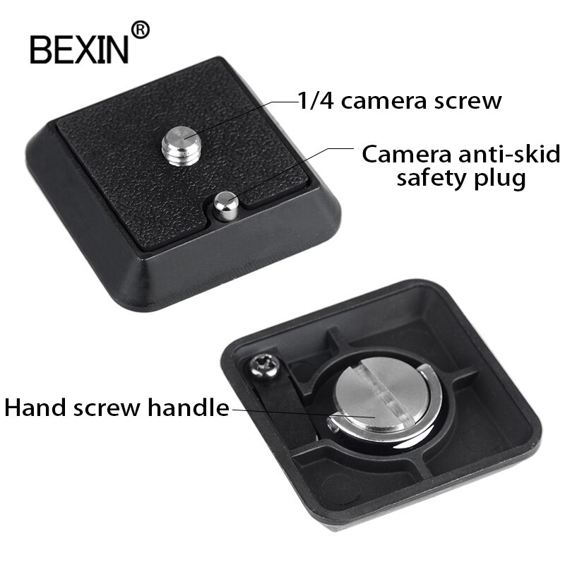 Bexin câmera braçadeira de montagem de liberação rápida dslr suporte braçadeira tripé cabeça adaptador para manfrotto dslr câmera monopé