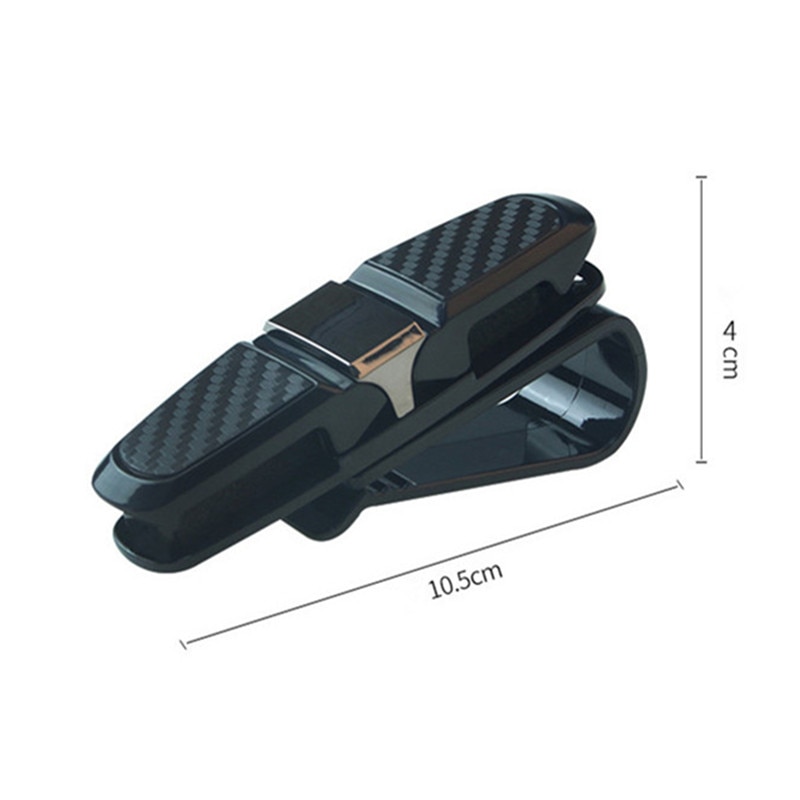 Portable Auto Fastener Cip Car Eyeglasses Clip Ticket Card Clamp ABS Car VehiGlasses Cases Black Car Sun Visor Sunglasses Holder