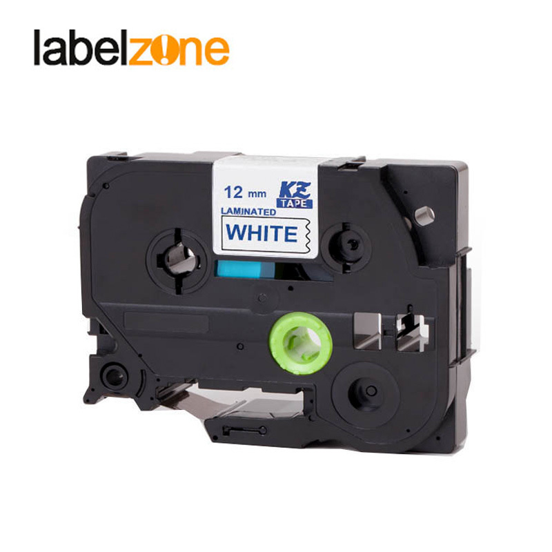 Blauw op Wit 12mm TZE-233 Compatibel Brother p-touch label printer Refill Label Tape Tze233 tz-233 tze tz 233 tz233 tze tape