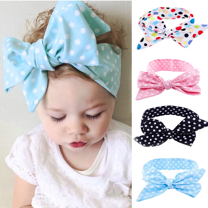 Diadema para bebé con lazo grande, turbante de diadema elástica para niña bebé, accesorios para el cabello Haarband Baby