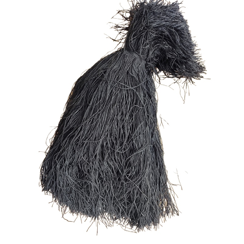 Hilo de camuflaje DIY traje de camuflaje de caza hilo especial traje Ghillie accesorios de reparación hilo sintético del bosque del desierto: L / Negro