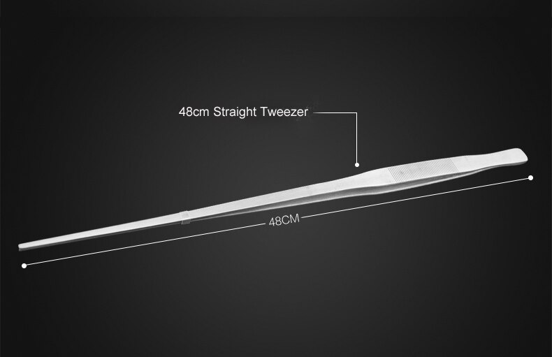 Aquarium Werkzeug einstellen Pflanzen Pinzette und Schere Gras Edelstahl Reinigung Werkzeuge Pflanzen Aquarium Zubehör 3 4 5 6 teile/satz: 48cmStraight Tweezer