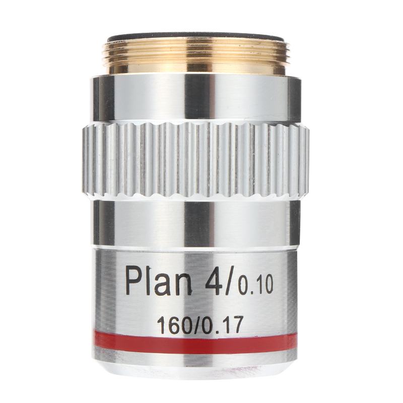 Biomicroscope System Achromatic RMS Thread Plan Field-correction 4X Biological Microscope Objectives Lens