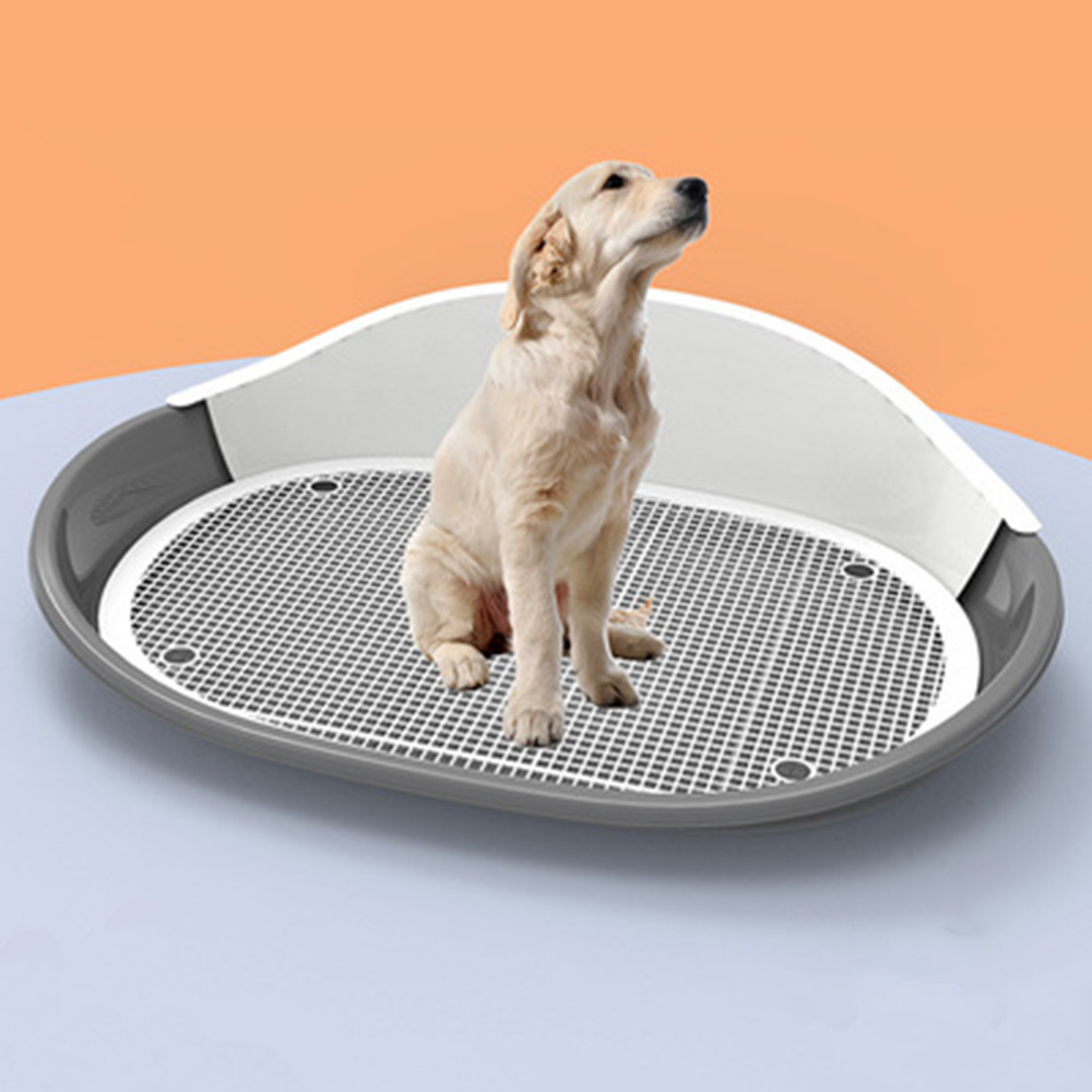 Pet Dog Potty Portable Cat Toilet Puppy Litter Tray Dogs Training Cats Toilet Puppy Pee Training Bedpan Pet Cleaning Products: grey