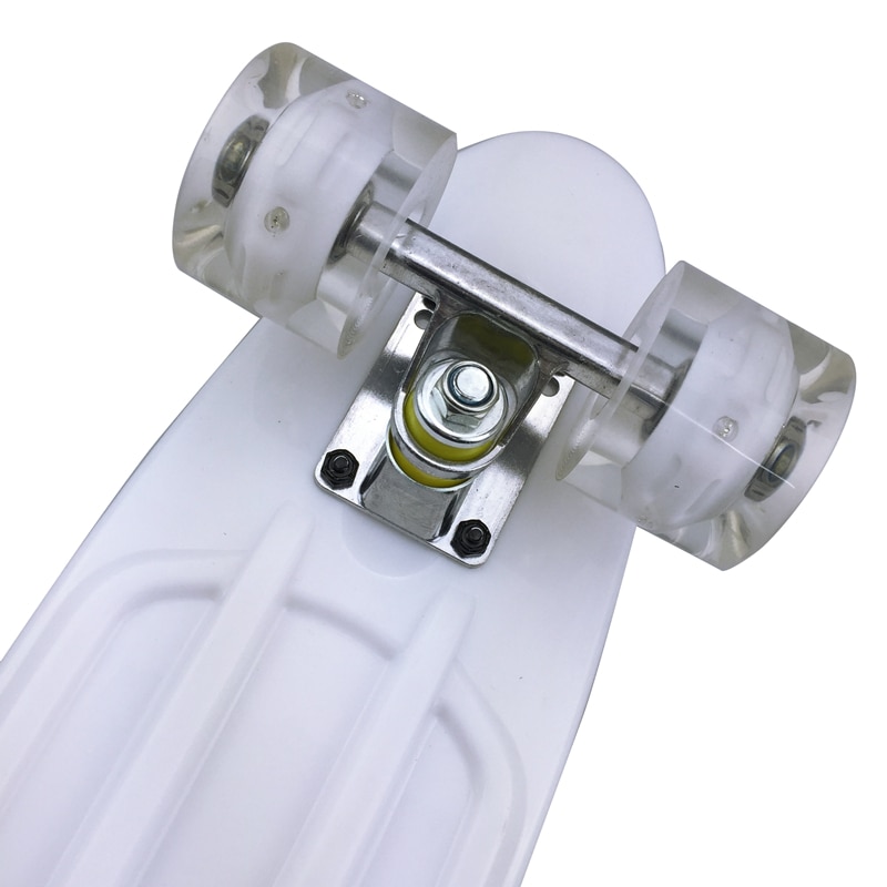 22 Inch Four-wheel Mini Longboard Pastel Color Skate Board skateboard with LED Flashing Wheels Retro Skateboard Sport Fish Board