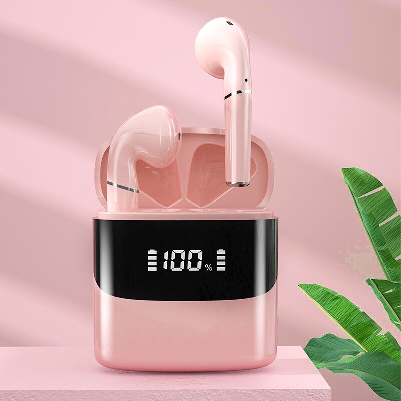 Wireless Earbuds for Huawei Wireless Headphones Huawei P30 Mate 40 Nova 8 Honor V40 Bluetooth Earbuds with Mic LCD Display: Pink