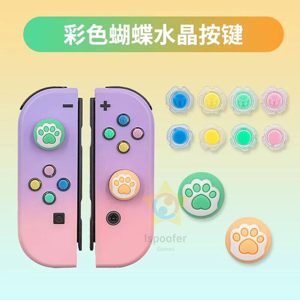 NS Switch JoyCon DIY Colorful ABXY Directions Keys Buttons for Nintend Switch NS NX Controller Joy-con Left Right Controller: 2nd Generation Color