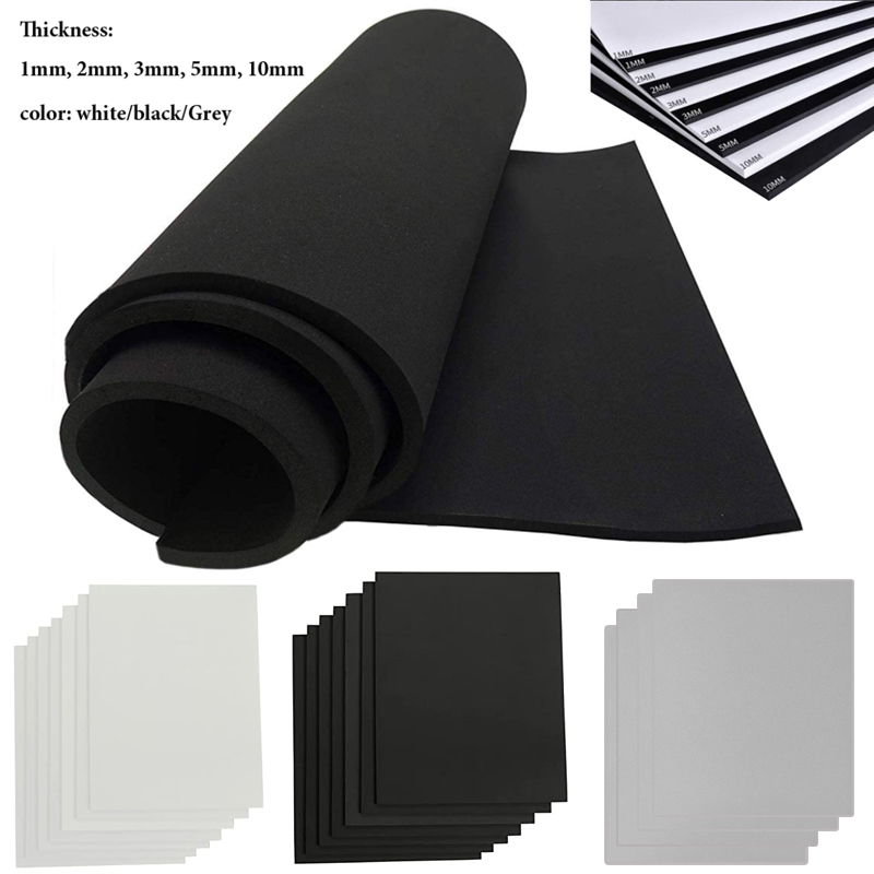 Feuilles de mousse Eva d'épaisseur 1mm2mm3mm5mm10mm, 1 pièce, absorbe le bruit, feuilles artisanales en mousse Eva, matériel de fabrication de modèles faits à la main