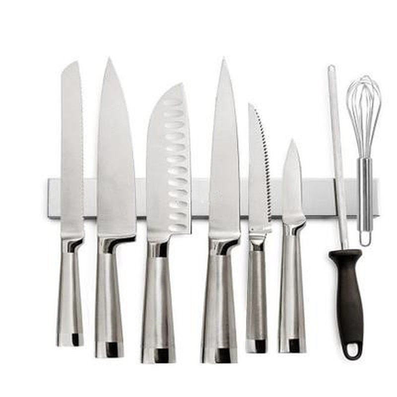 Magnetisk knivhållare 14/12 tum kökskniv stå bar list vägg magnet block aluminium för knivar förvaring matlagningstillbehör