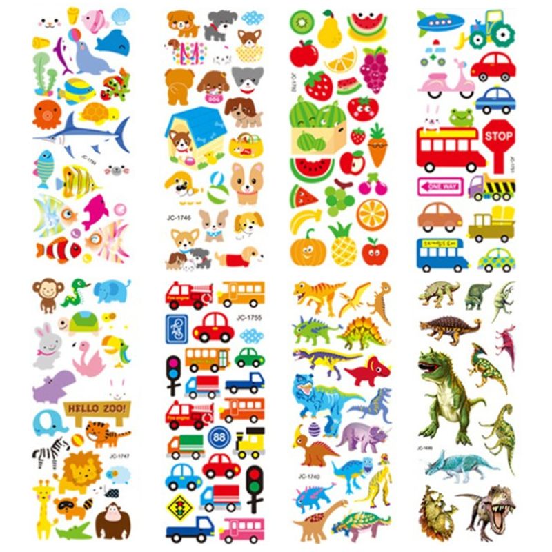 3D Stickers Voor Kids &amp; Peuters 500 + Puffy Stickers Verscheidenheid Pack Voor Scrapbooking Inclusief Dier, Numbe