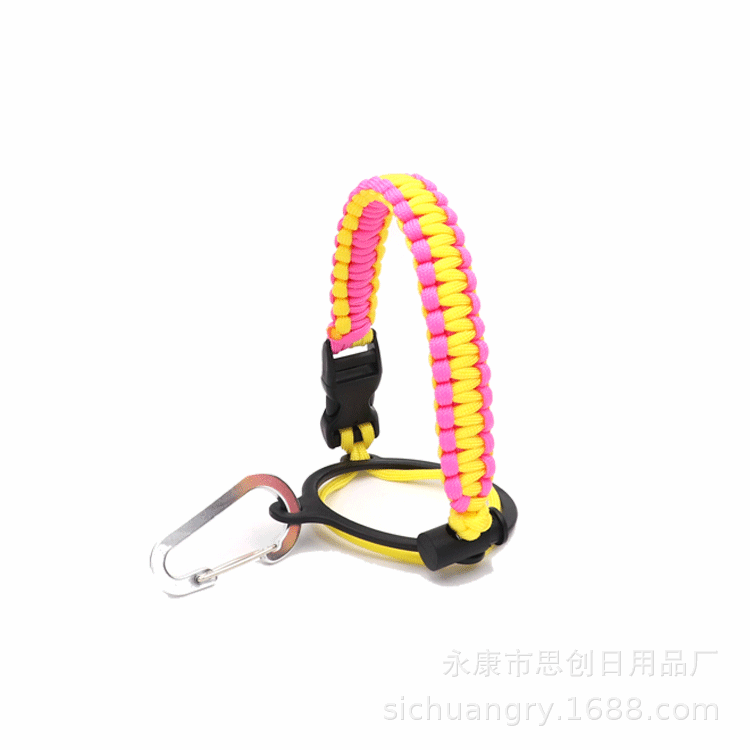 Hydro Flask Paracord Handle Strap With Safety Ring And Carabiner Coffee Bottle For Outdoor Skiing Camping Riding Lid Strap: P3