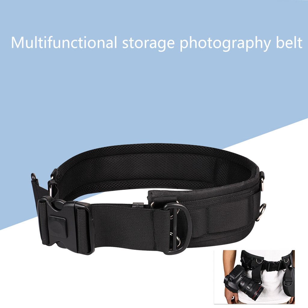Camera Adjustable Waist Belt Hang Lens Bag Case Pouch Holder Pack Strap Padded