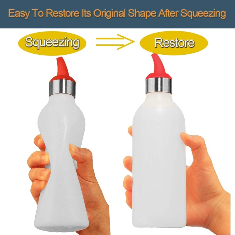 Paquete de 3 botellas para apretar condimentos, botella para apretar mermelada, salsa de Camping de kétchup condimentos, barbacoa, aderezos, jarabe