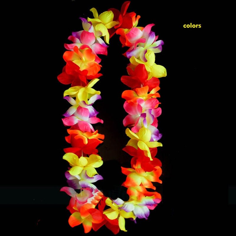 DE BODA carnaval LED Hawaiano LEI HULA luz flor collar guirnalda de de disfraces mucho: colors