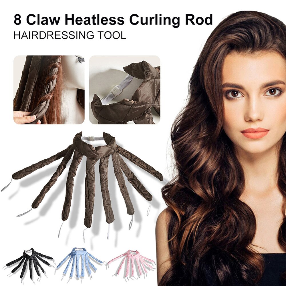 Bigoudis en forme de poulpe, sans chaleur, pour cheveux doux, outil de coiffure
