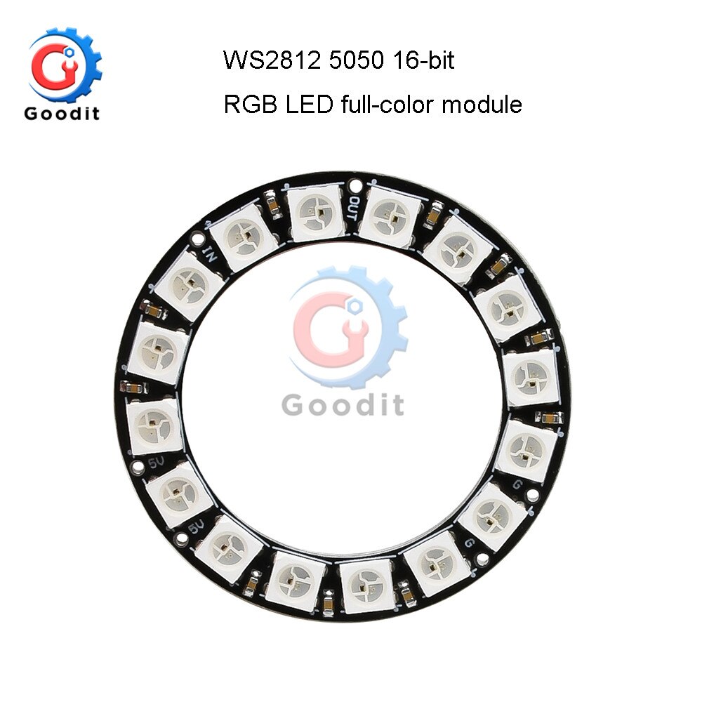 Led Pcb Board WS2812 WS2812B Rgb SK6812 Rgbw 5050 8/16/25Bits 5X5 Pixel Panel matrix Screen WS2812 Ic Led Module: WS2812 16Bits