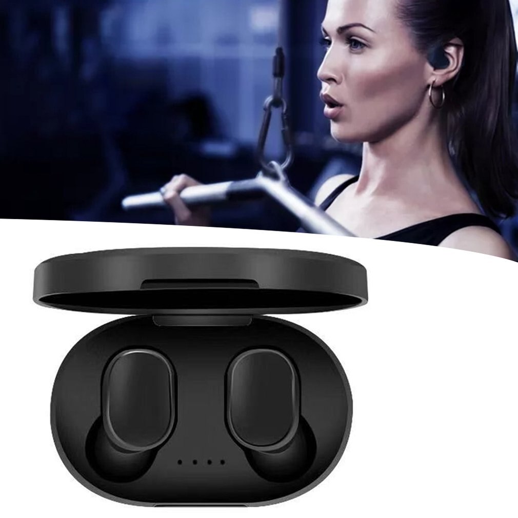 A6S Draadloze Bluetooth 5.0 Oortelefoon Digitale Display Opladen Bin Sport Headset In-Ear Oortelefoon Mini Draadloze Oortelefoon