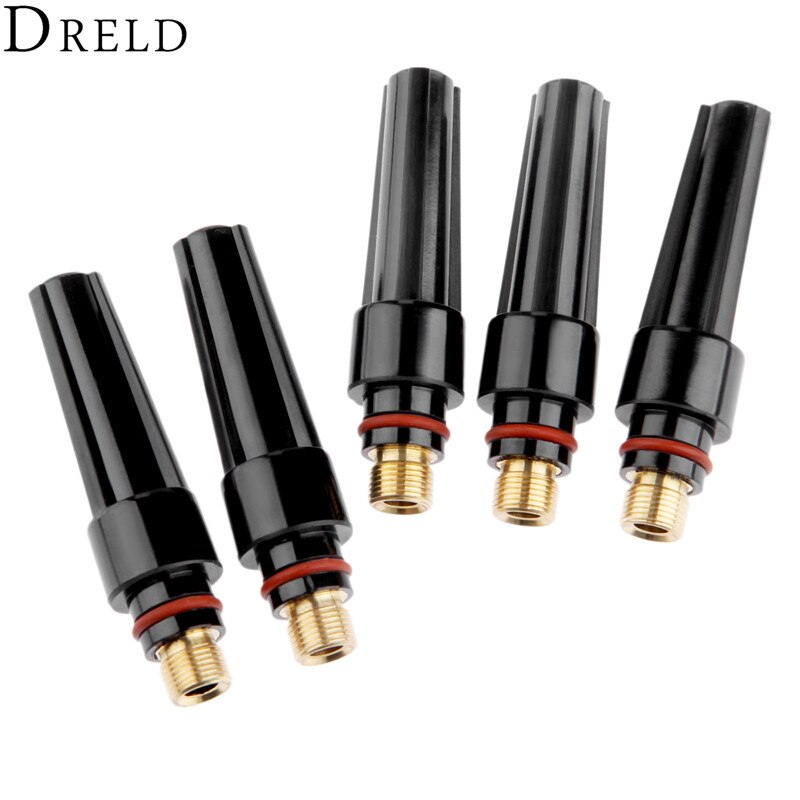 Tig Welding Back Cap Assorted Kit – 57Y02 Long, 57Y03 Medium, 57Y04 Short For WP-17/18/26 Torches (Copper & Plastic, High Temp Resistant)