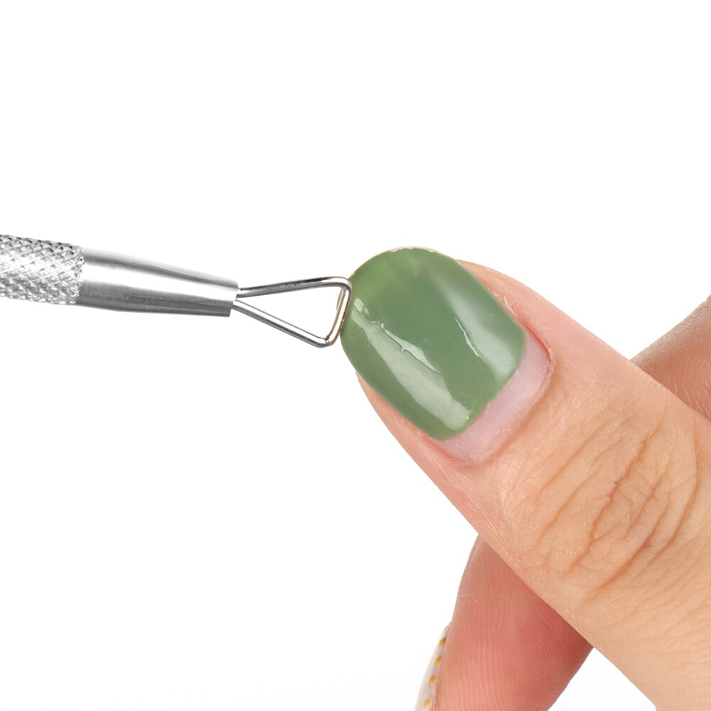 2 stuks Rvs Nagellak Remover Art Accessoires Cuticle Dunschiller Schraper Verwijderen Gel Nagellak Nail Art Remover Gereedschap