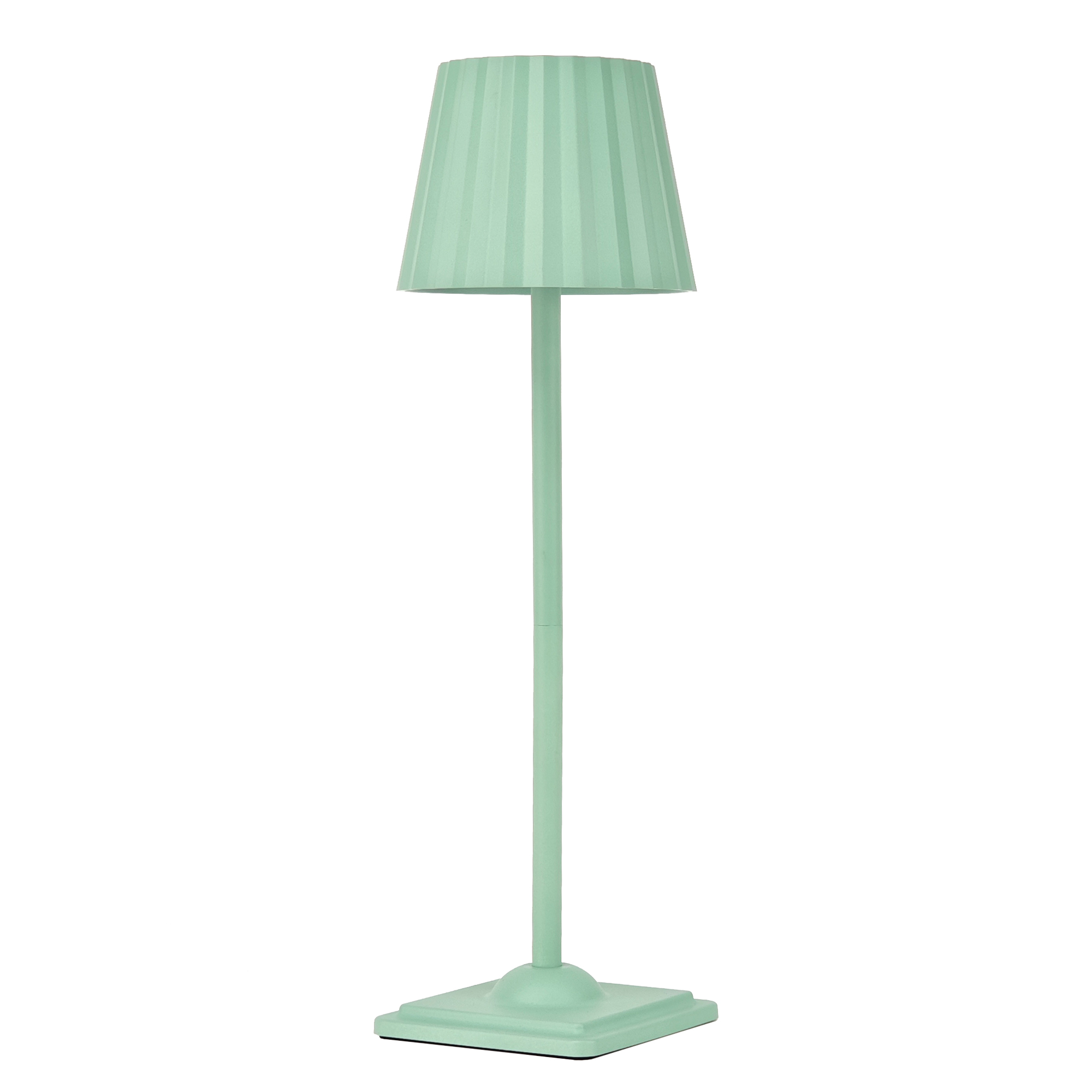 Lámpara de escritorio LED inalámbrica, lámparas de mesa inalámbricas con Control táctil, recargable por USB, luces de ambiente con atenuación continua de 3 colores: Verde claro