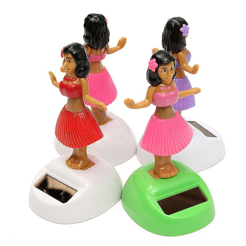 4x Zonne-energie Dancing Hula Meisje Swingende Bobble Speelgoed Cadeau Voor Auto Decoratie