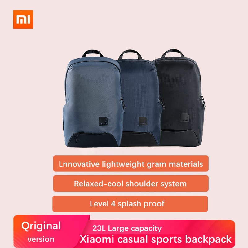 Originale xiaomi sport casuali zaino 23L tecnologia intelligente di livello del materiale di decompressione 4 sacchetto impermeabile del computer portatile borsa studente borsa