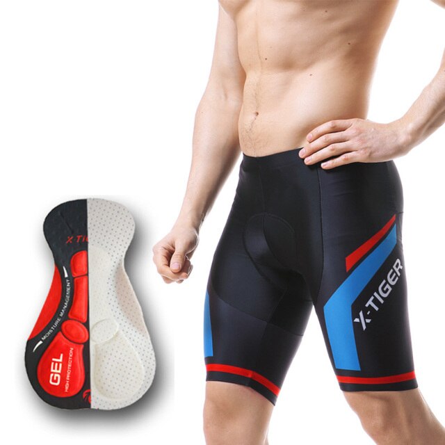 Cycling Shorts Mesh Cycling Underwear 5D Gel Pad Shockproof Cycling Underpant Bicycle Shorts Bike Underwear: Red / XXXL