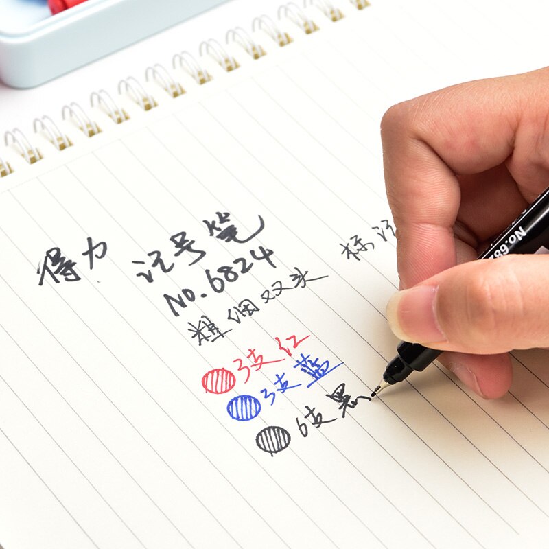 3 sztuk atrament na bazie oleju permanentny kolorowy znacznik pogrubiony cienki rysunek malarstwo czarny niebieski czerwony na CD tkaniny drewna biuro szkoła A6537