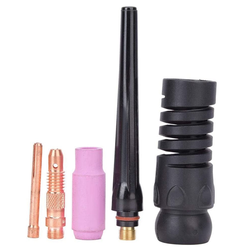 TIG Welding Set,Head Welding Torch+Ceramic Nozzle+Collet+Collet Body,Air Cooling Without Valve