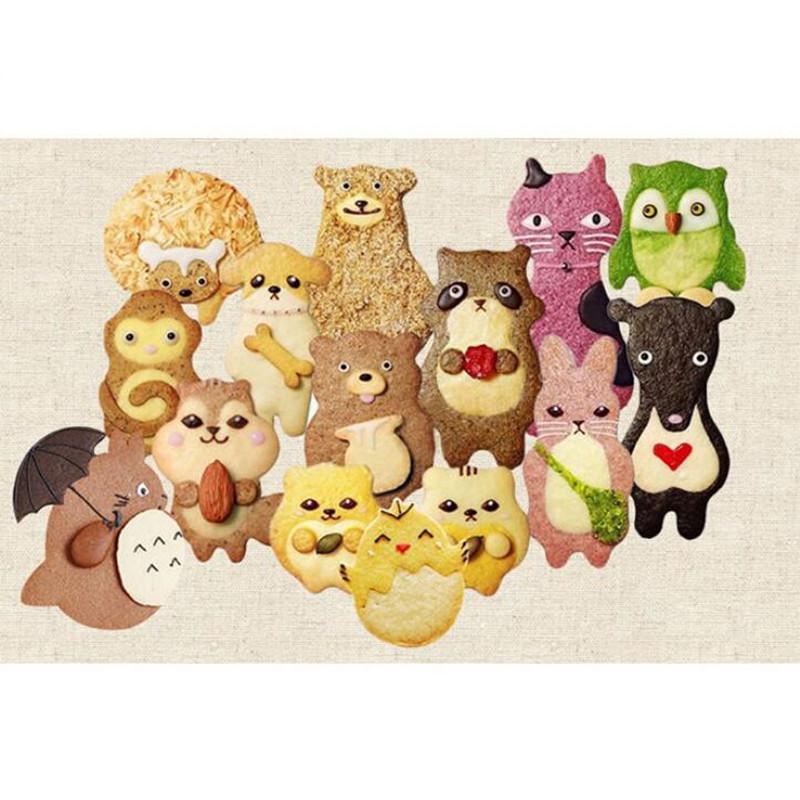 6 stuks /20 stuks koekjesvormpjes roestvrij staal beer dier cartoon vorm koekje fondant gebak decoratie bakgereedschap