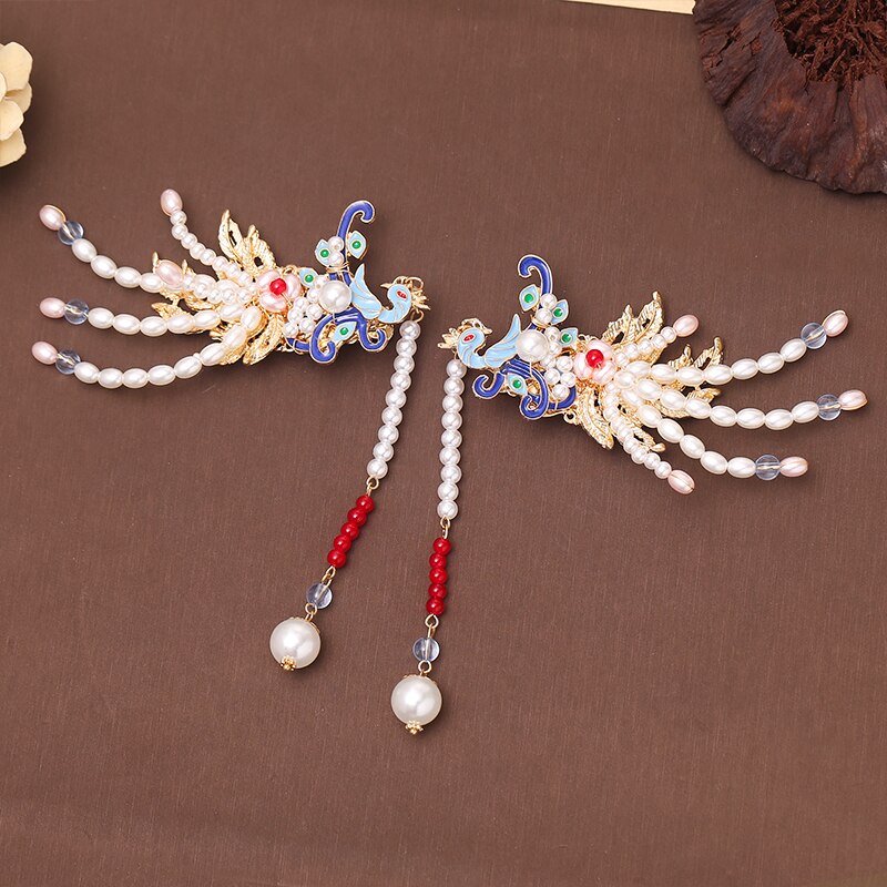 Han Chinese Kleding Accessoires Een Paar Hairclips Fringe Side Clip Haarspeld Antieke Haarspeld Hoofd Accessoires Oude Kostuum: 17