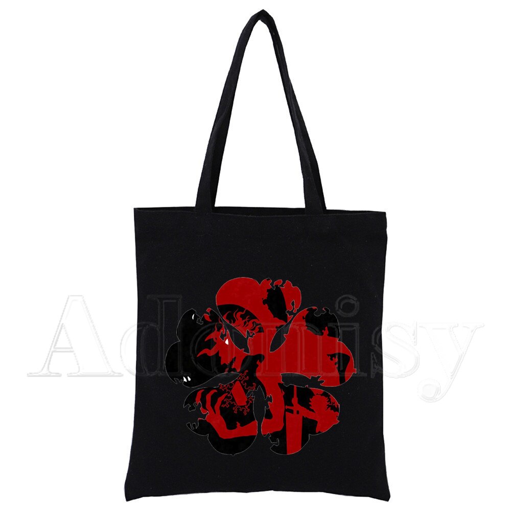 Zwarte Klaver Tote Tas Unisex Canvas Boodschappentassen Gedrukt Casual Schoudertas Opvouwbare Black: A