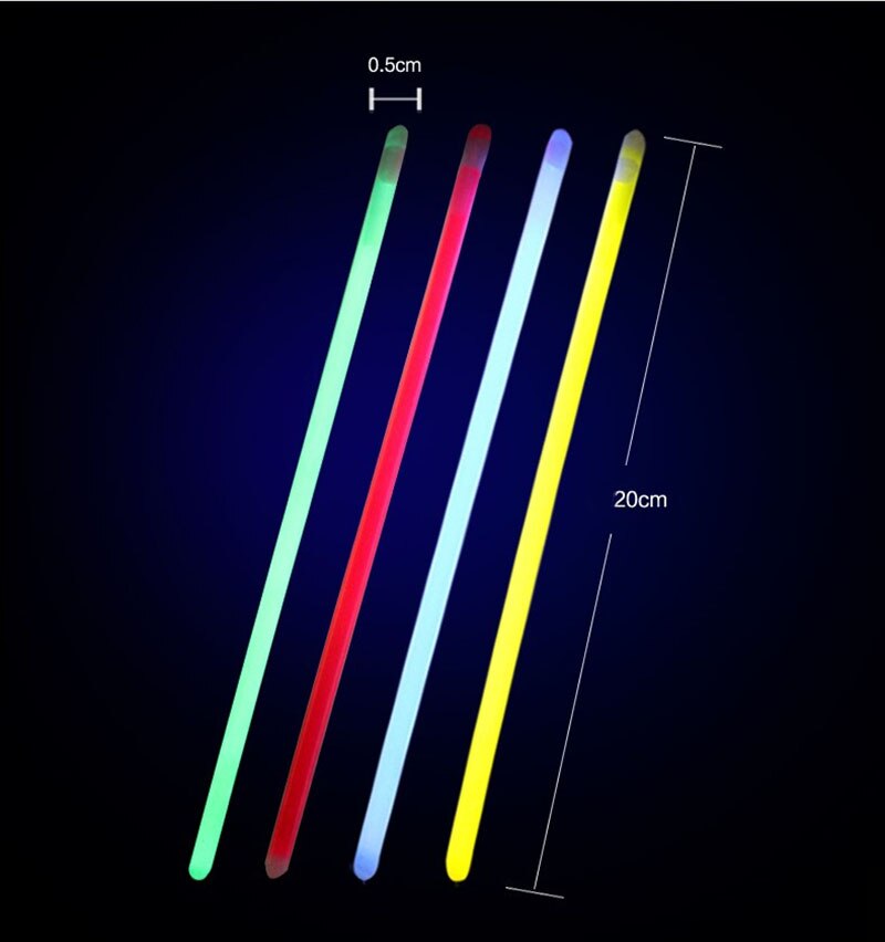 100Pcs Bright Colorful Glow Sticks Party Fluorescence Light Glow Sticks Bracelets Necklaces Neon For Wedding Party Glow Sticks
