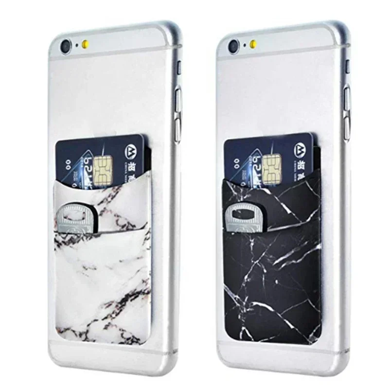 Custodia a portafoglio per telefono con buste per carte adesive autoadesive, porta carte di credito e tasca per cellulare in silicone per uomini e donne