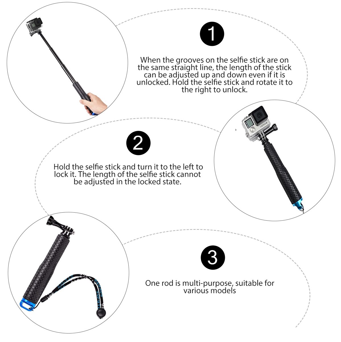 Aluminum Alloy Camera Monopod Telescopic Compact Monopod Photography Accessories