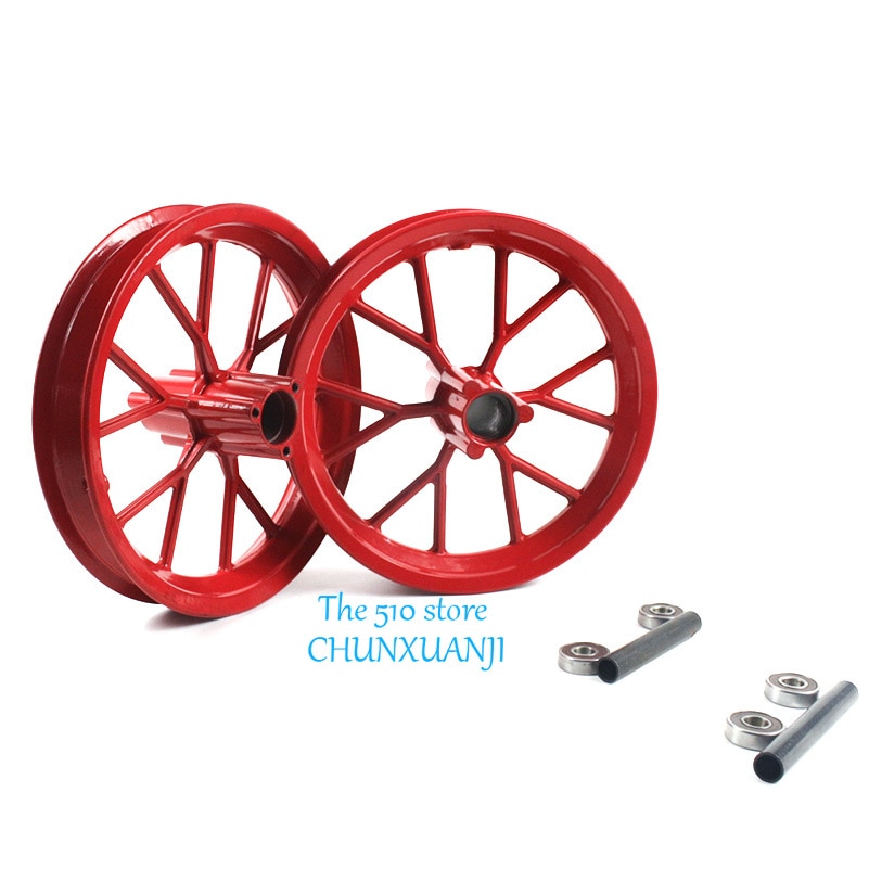 Paire avant arrière 121/2x2.75 pneu roue jante remplacement pour 49cc Mini Moto Pocket Dirt Bike, rouge