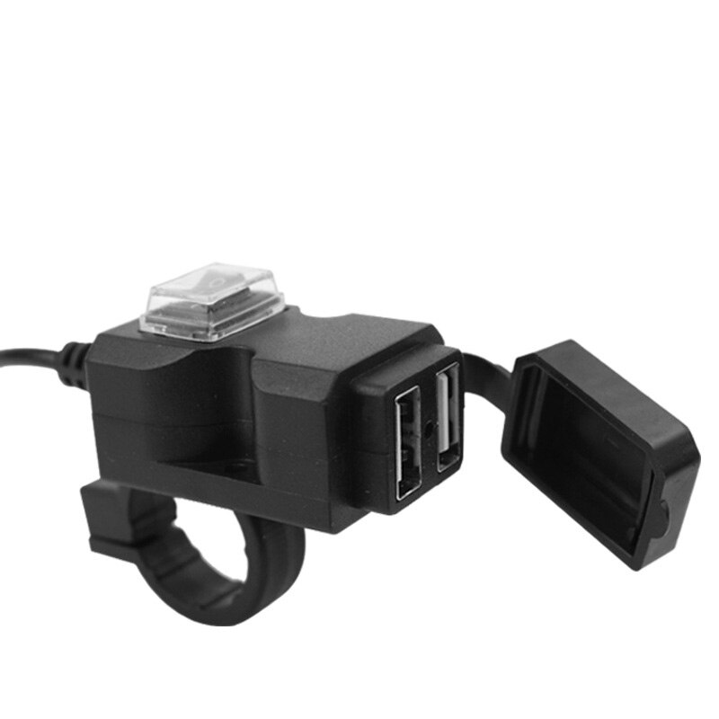 Dual Port USB Wasserdichte Motorrad Lenker Ladegerät Power Plug Adapter Für Handy Dual Port Einfache Installation Bequem