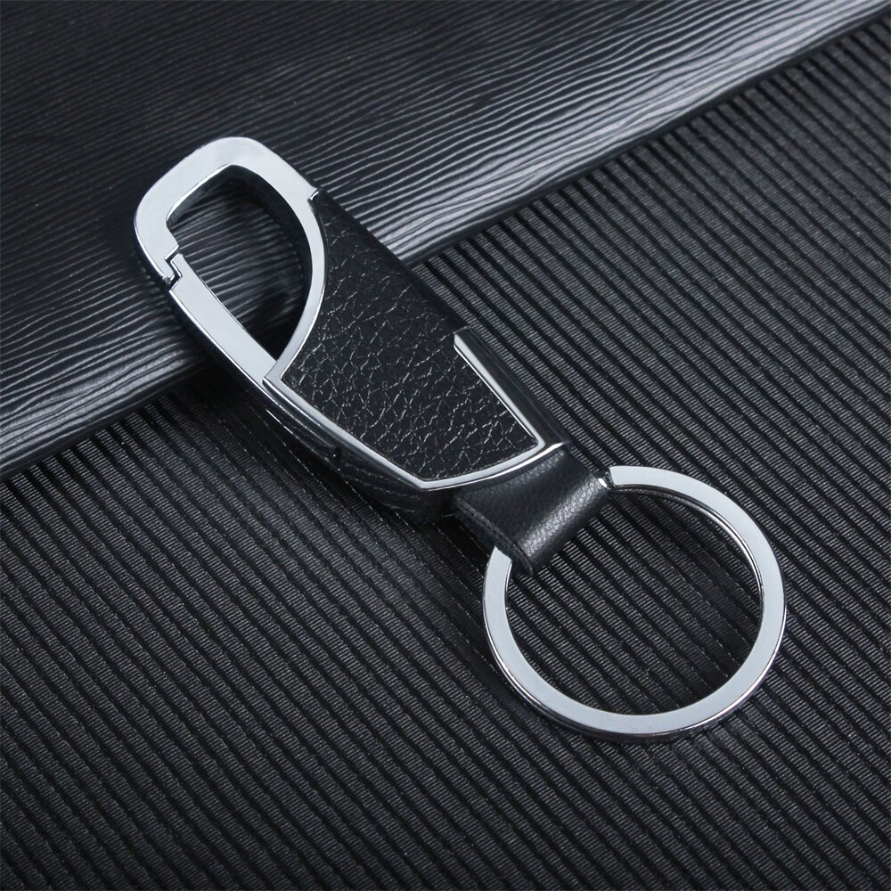 Mode Lederen Auto Sleutelhanger Mannen Metalen Taille Opknoping Sleutelhouder Beste Cadeau Sleutelhanger Accessoires: B
