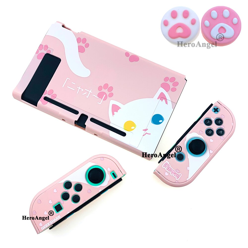 Cute Cat Claw Portable Travel Carrying Case for NS Nitendo Switch / Switch Lite Mini Console Protective case Storage Bag Accesso: Switch Protect Pink