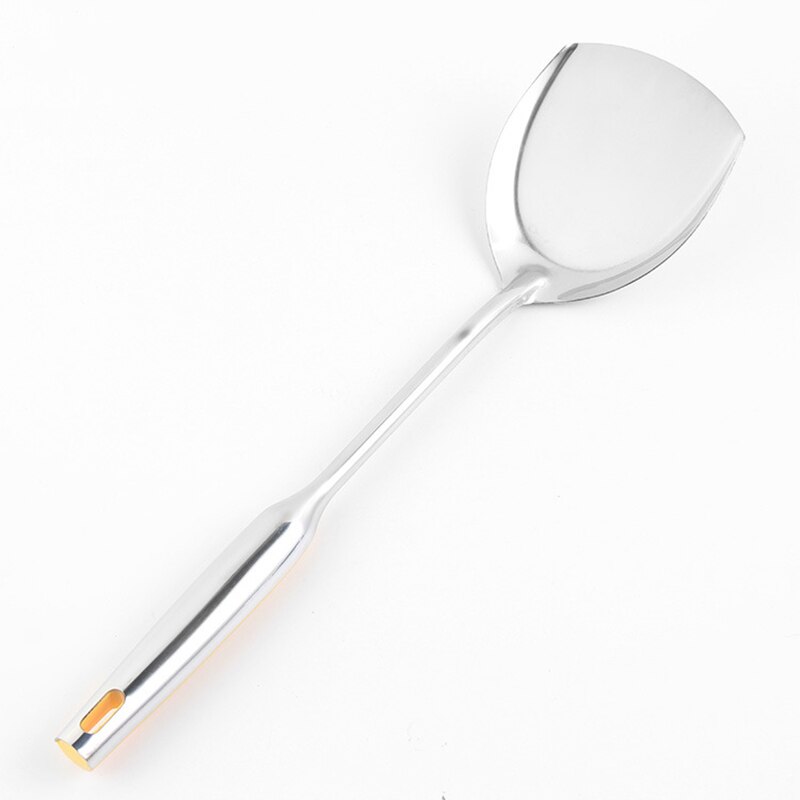 Cuchara de acero inoxidable para sopa, juego de cucharón, espátula, pala, platillos, cuchara para cocina, utensilios: D