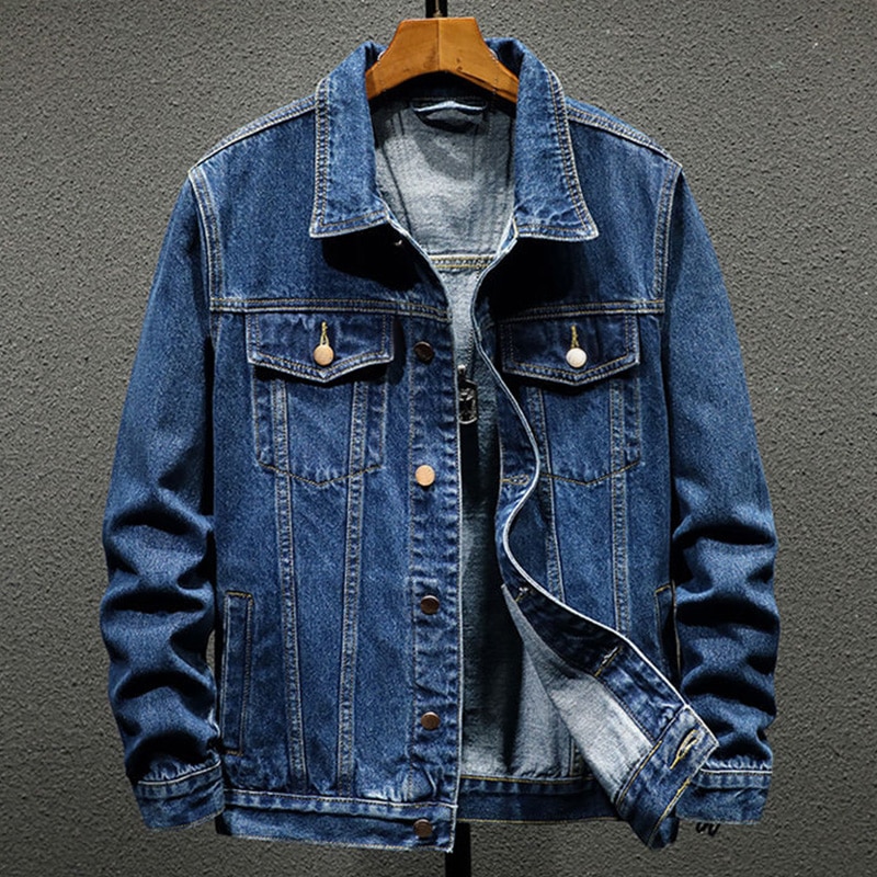 Plus size 5xl effen spijkerjas met omslagkraag voor dames, los, casual, blauwe damesjassen, dameskleding, denim, vrouwelijk