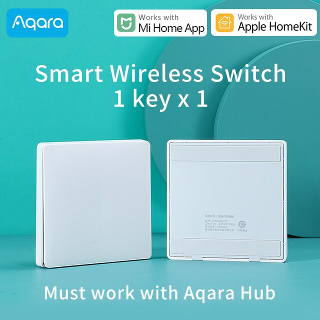 Xiaomi Aqara Wireless Switch ZigBee connection Aqara Hub gateway 3 Mi Smart Home Wireless Key Wall Switch work with Mijia Apple: Wireless switch