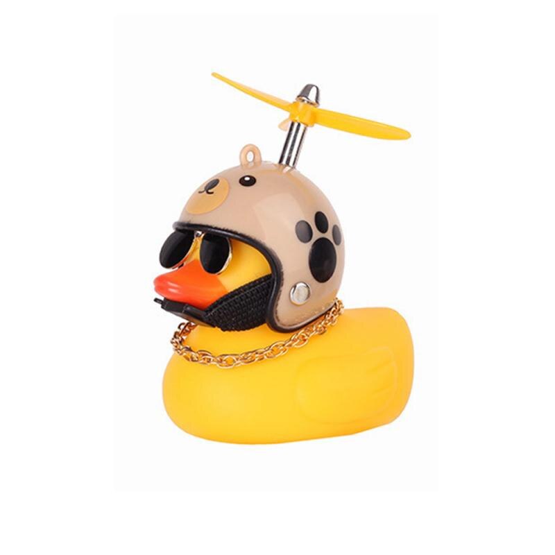 Coche pato con casco de viento roto, pequeño pato amarillo, Motor de bicicleta de carretera, accesorios de ciclismo sin luces: 10
