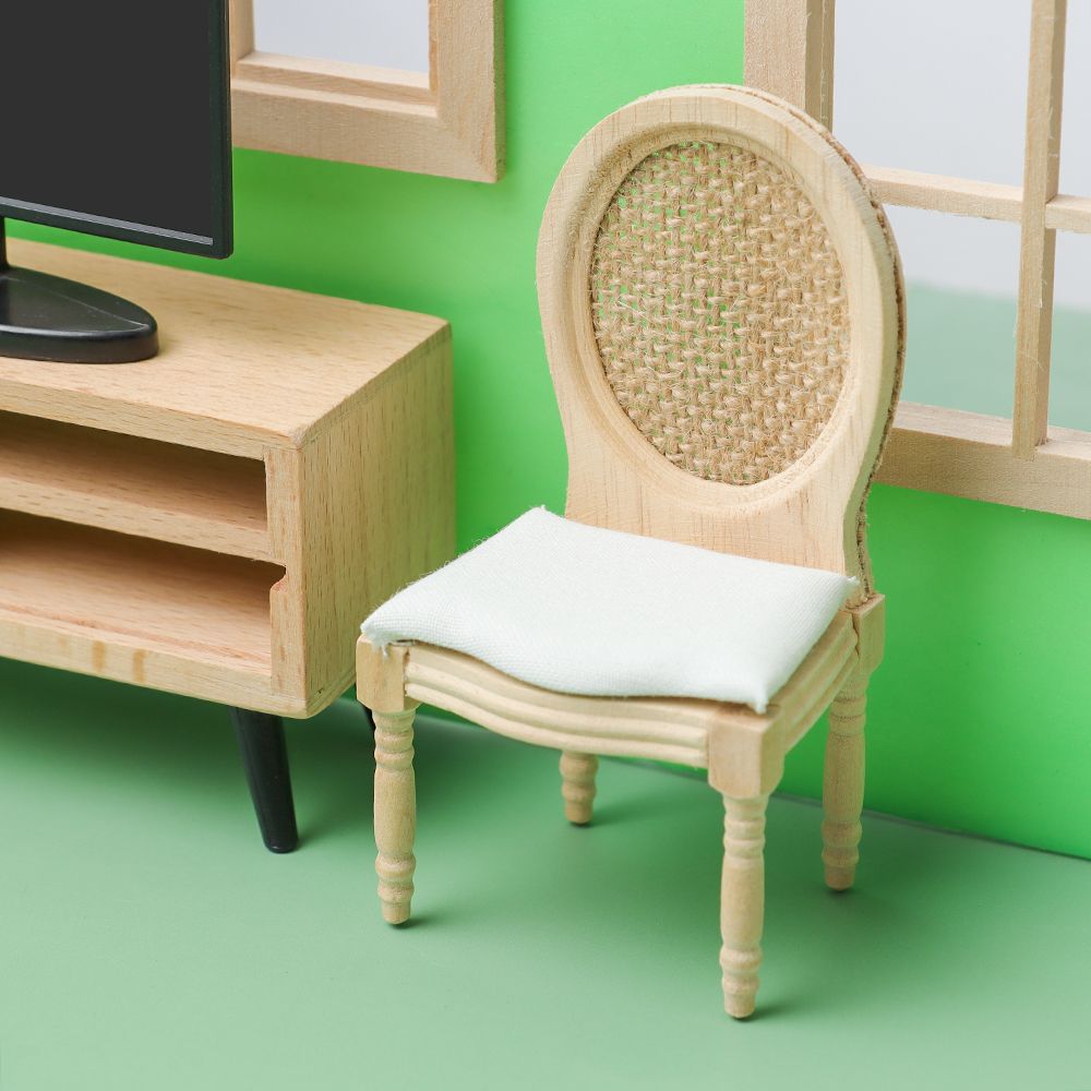 Speelgoedcadeau Restaurant Woonkamer Speelhuis Poppenhuismeubilair Hout Minikruk Miniatuurstoel Bank Poppenhuisaccessoires