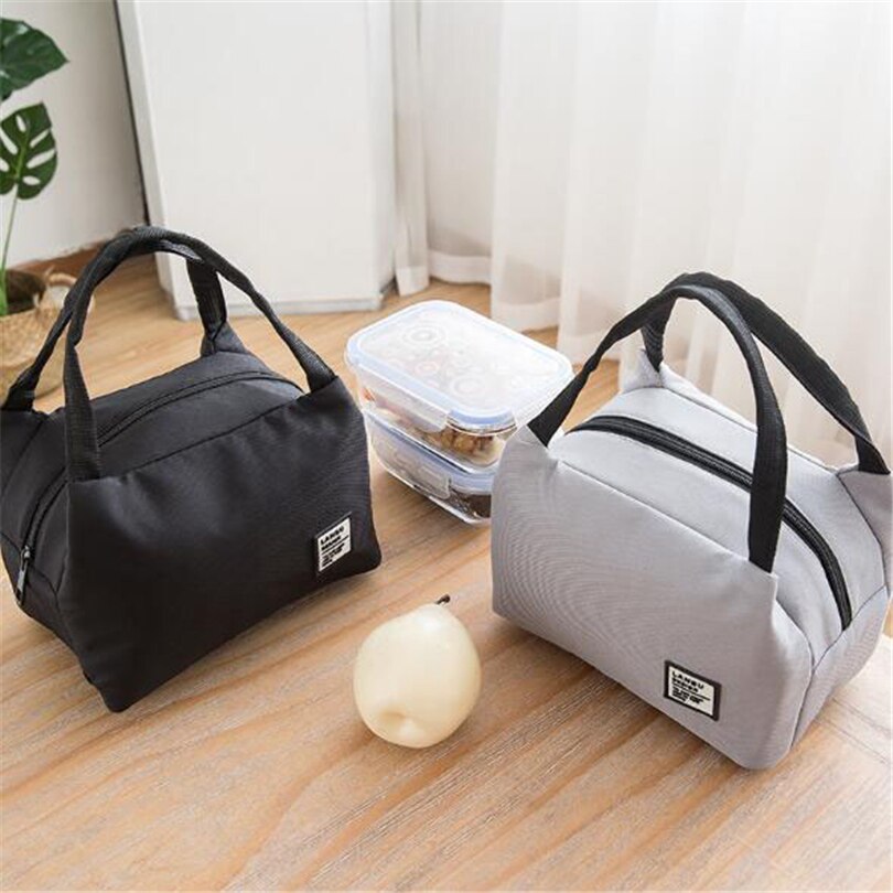 lunch Box For Women Kids Men Insulated Canvas Box Tote Bag Thermal Cooler Food Lunch Bags Waterproof Handle Carrying Lunch Cases