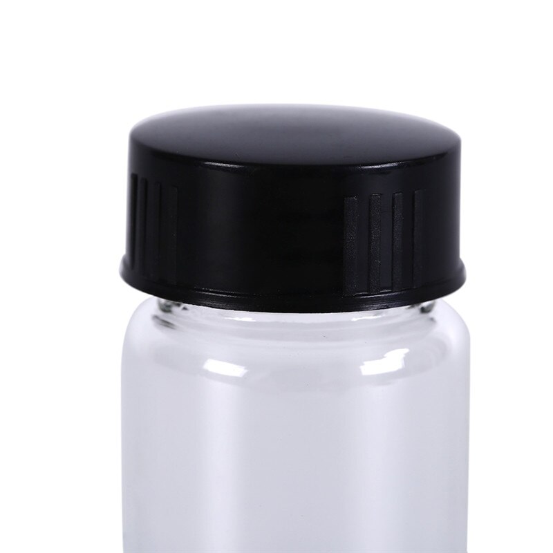 1pcs 20ml Transparent Clear Small Glass Vials Bottles Containers With Black Screw Cap Liquid Sampling Sample Glass Bottles