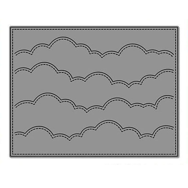 Matrices de découpe en métal ajourées pour animaux, château arc-en-ciel, fond de nuage, Nairobi, Orn, poulpe, GROStamps d'été pour bricolage, la journée du Léon: Clair