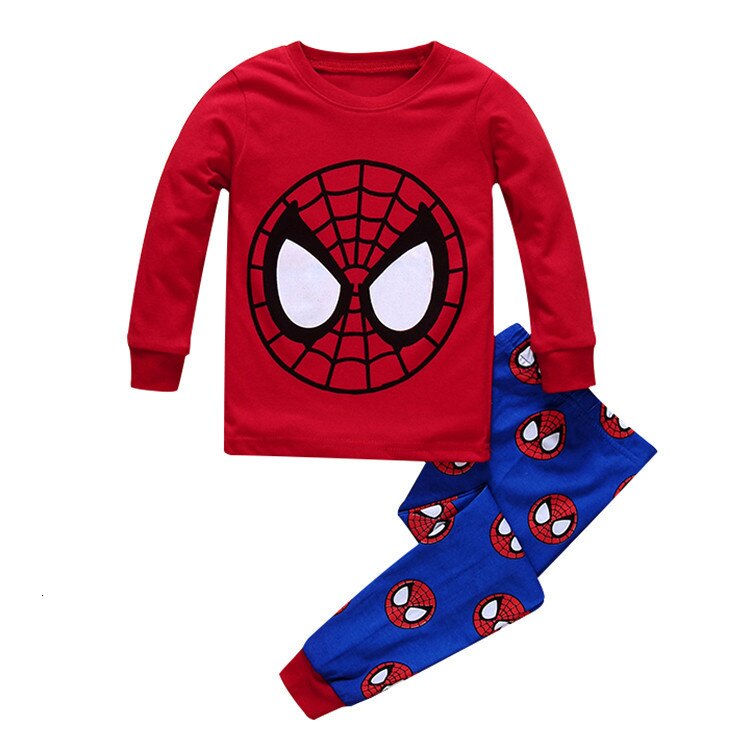 Herfst Kinderkleding Kids Pyjama Baby Meisjes Warme Nachtkleding Jongens Katoen Met Lange Mouwen Cartoon Hero Spiderman Pyjama: 180 / 5